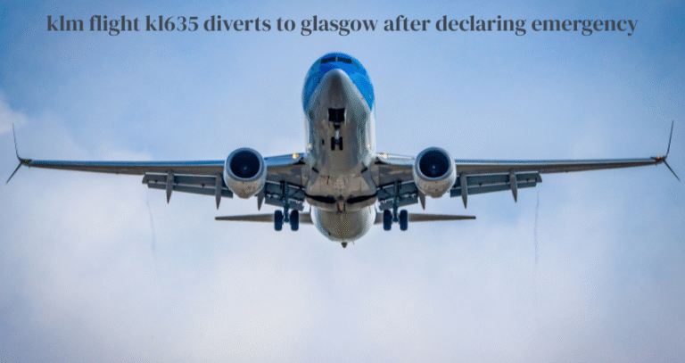 klm flight kl635 diverts to glasgow after declaring emergency